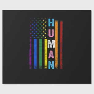 Papel De Regalo Bandera estadounidense LGBT humana Mes del Orgullo