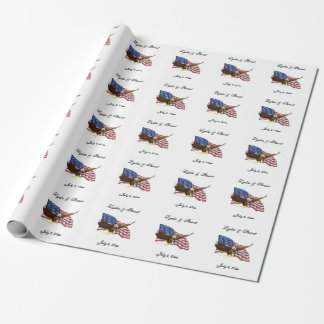 Papel De Regalo Bandera estadounidense y Boda del águila