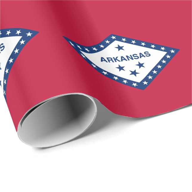 Papel De Regalo Bandera estatal de Arkansas (Esquina del rollo)