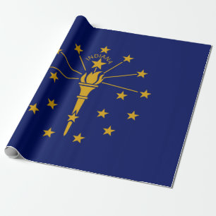 Papel De Regalo Bandera estatal de Indiana