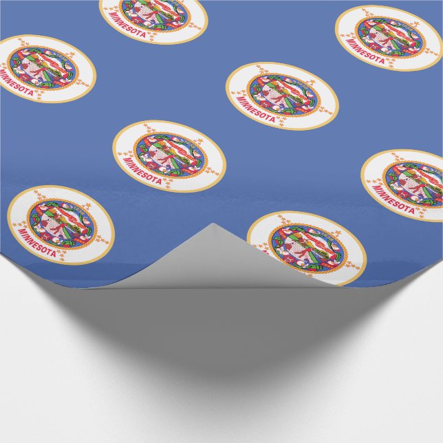 Papel De Regalo Bandera estatal de Minnesota (Esquina)