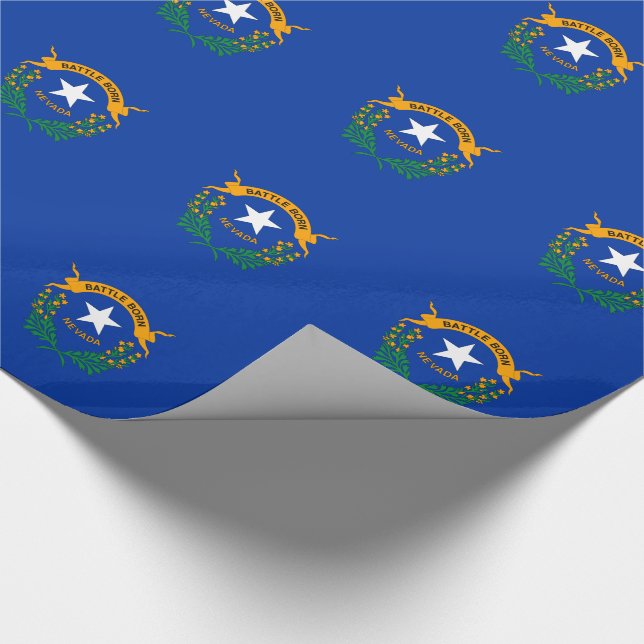 Papel De Regalo Bandera Estatal de Nevada (Esquina)