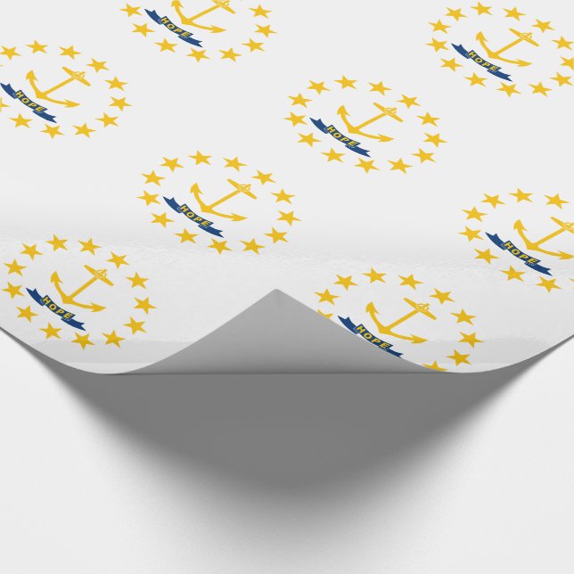Papel De Regalo Bandera estatal de Rhode Island (Esquina)