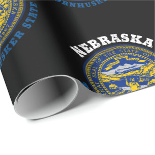 PAPEL DE REGALO BANDERA ESTATAL NEBRASKA CORNHUSKER