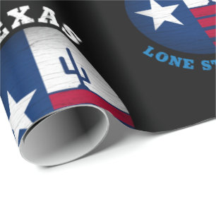 PAPEL DE REGALO BANDERA ESTATAL TEXAS LONE STAR