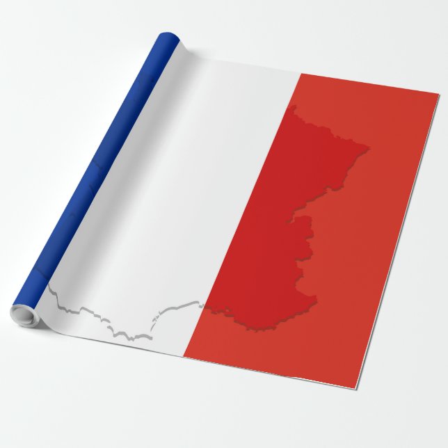 Papel De Regalo Bandera francesa (Desenrollado)