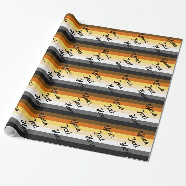 Papel De Regalo Bandera gay del orgullo del oso (Desenrollado)