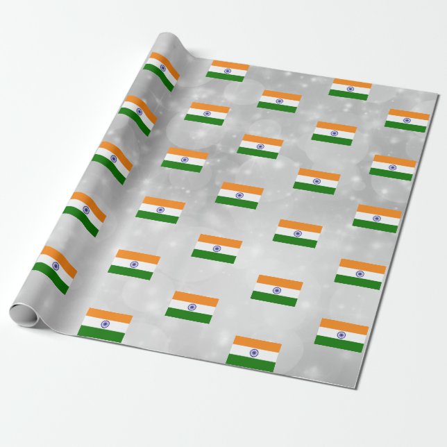 Papel De Regalo Bandera india (Desenrollado)