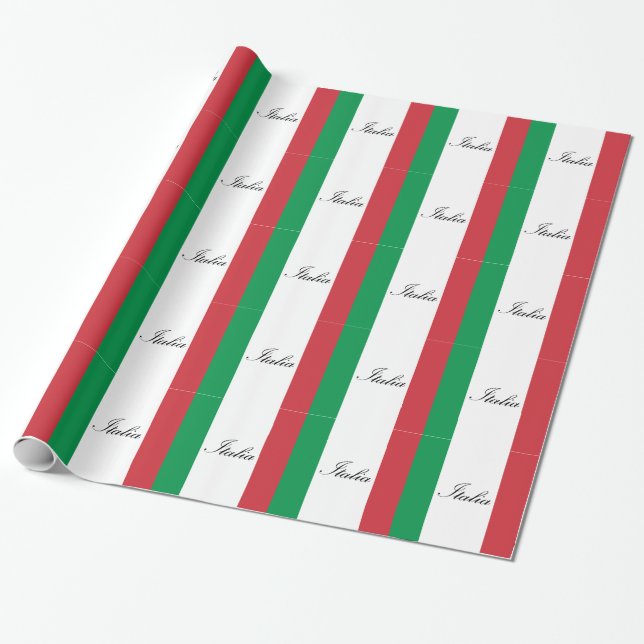 Papel De Regalo Bandera italiana - bandera de Italia - Italia (Desenrollado)