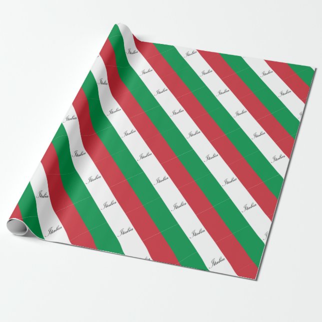 Papel De Regalo Bandera italiana - bandera de Italia - Italia (Desenrollado)