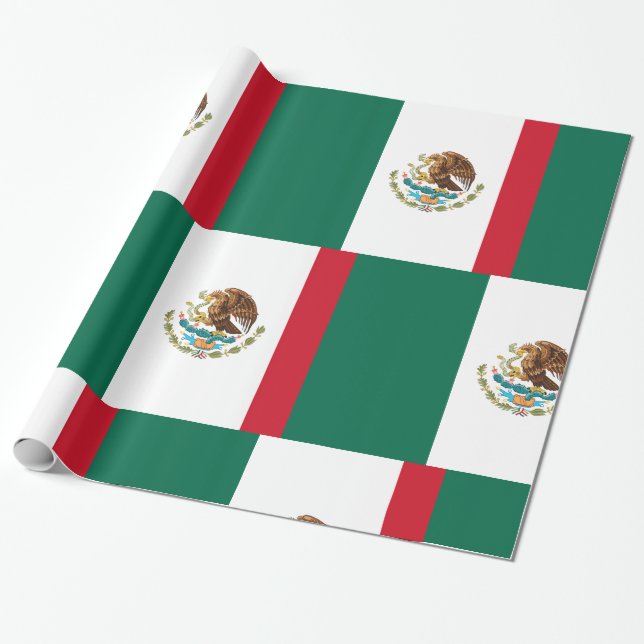 Papel De Regalo Bandera mexicana - Bandera de México (Desenrollado)