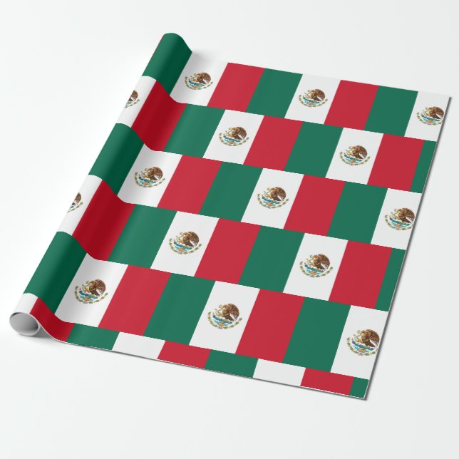 Papel De Regalo Bandera mexicana - Pabellón de México (Desenrollado)