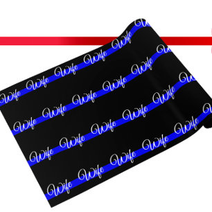 Papel De Regalo Bandera norteamericana delgada de línea azul pers