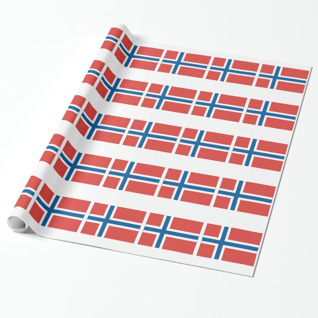 Papel De Regalo Bandera noruega (Desenrollado)