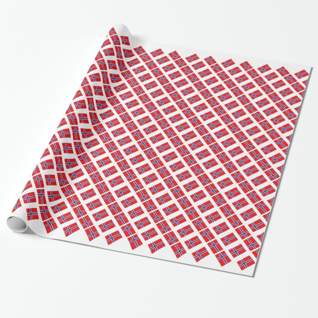 Papel De Regalo Bandera noruega (Desenrollado)