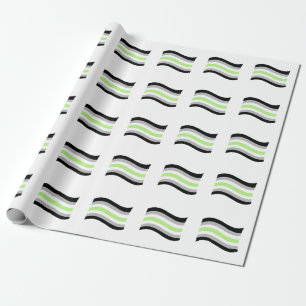 Papel De Regalo Bandera ondulada de orgullo Agender