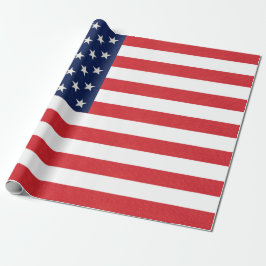 Papel De Regalo Bandera Patriótica Americana