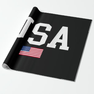 Papel De Regalo Bandera Patriótica Americana Para Hombres Mujeres