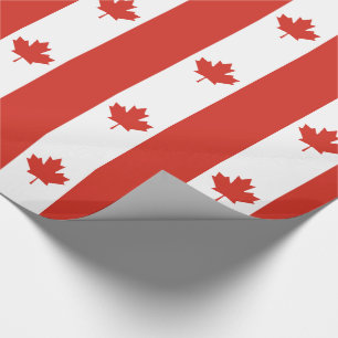 Papel De Regalo Bandera Patriótica Canadiense