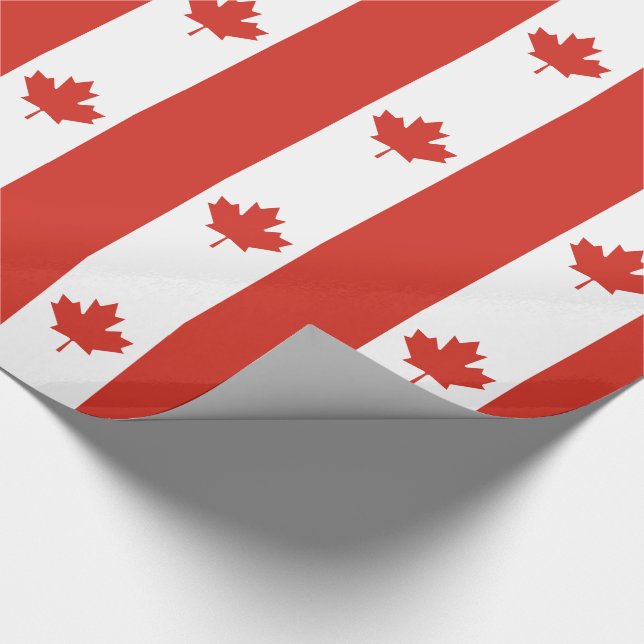 Papel De Regalo Bandera Patriótica Canadiense (Esquina)