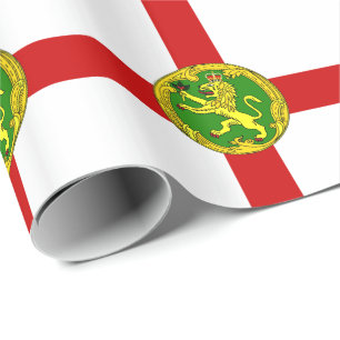 Papel De Regalo Bandera patriótica de Alderney