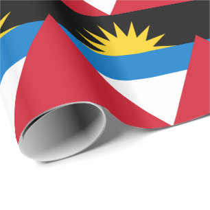 Papel De Regalo Bandera Patriótica de Antigua y Barbuda