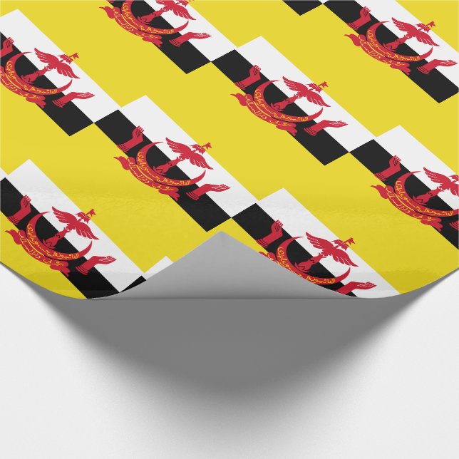 Papel De Regalo Bandera Patriótica De Brunei (Esquina)