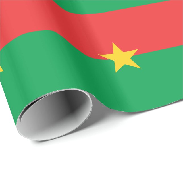 Papel De Regalo Bandera patriótica de Burkina Faso (Esquina del rollo)