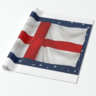 Papel De Regalo Bandera Patriótica de la Cruz de San Jorge de Ingl