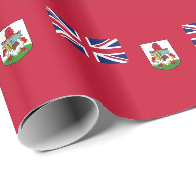 Papel De Regalo Bandera patriótica de las Bermudas (Esquina del rollo)
