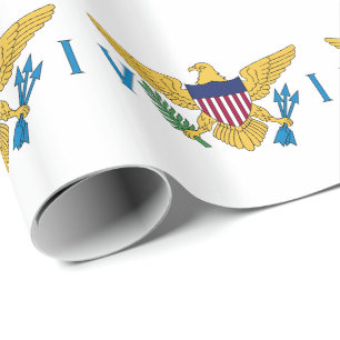 Papel De Regalo Bandera patriótica de las Islas Vírgenes Americana