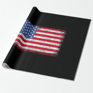 Papel De Regalo Bandera Patriótica Estadounidense Para Hombres Niñ
