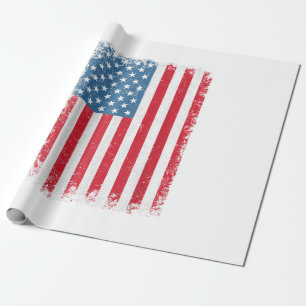 Papel De Regalo Bandera Patriótica Estadounidense Para Hombres Niñ