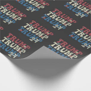 Papel De Regalo Bandera Patriótica Norteamericana Trump 2024 4 De 