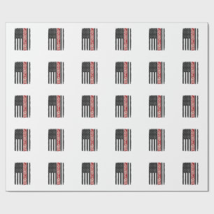 Papel De Regalo Bandera Patriótica Vertical Vintage Luckyland