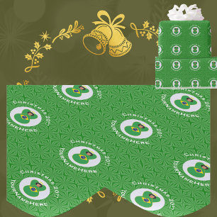 Papel De Regalo Bandera Personalizada del Ángel de Navidad Brasile