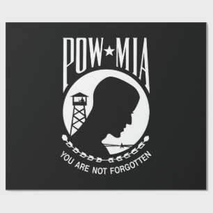 Papel De Regalo Bandera POW MIA: Soldados desaparecidos de la Guer