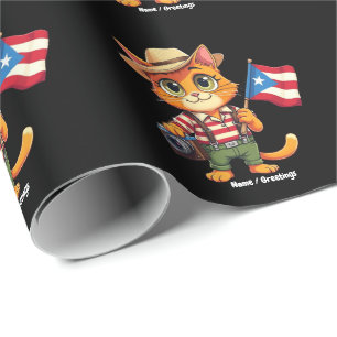 Papel De Regalo Bandera puertorriqueña boricua hispana