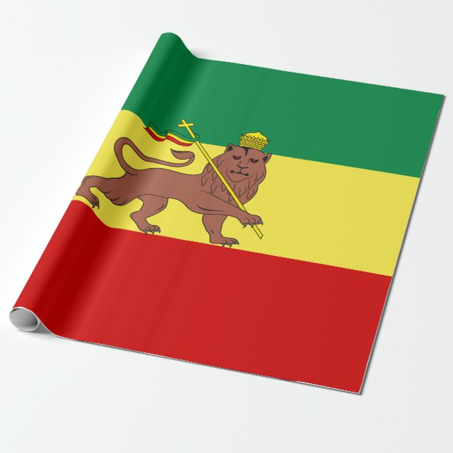 Papel De Regalo Bandera rastafari (Rastafarianismo) (Rasta) (Desenrollado)