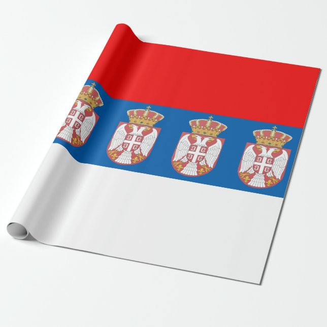 Papel De Regalo Bandera servia (Desenrollado)