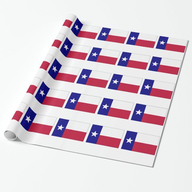 Papel De Regalo Bandera solitaria de la estrella de Tejas (Desenrollado)