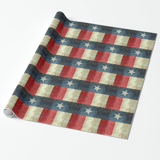Papel De Regalo Bandera solitaria del estado de la estrella del (Desenrollado)