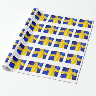 PAPEL DE REGALO BANDERA SUECA