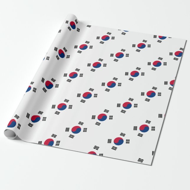 Papel De Regalo Bandera surcoreana (Desenrollado)