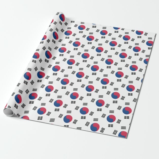 Papel De Regalo Bandera surcoreana (Desenrollado)