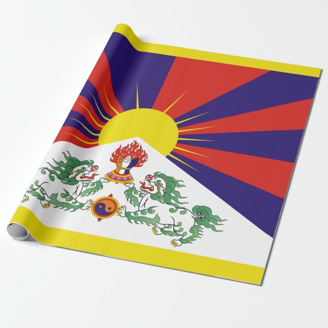 Papel De Regalo Bandera tibetana (Desenrollado)