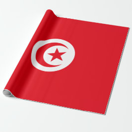 Papel De Regalo Bandera tunecina (Túnez) (Media Luna Islámica)