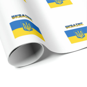 Papel De Regalo Bandera ucraniana escudo de armas