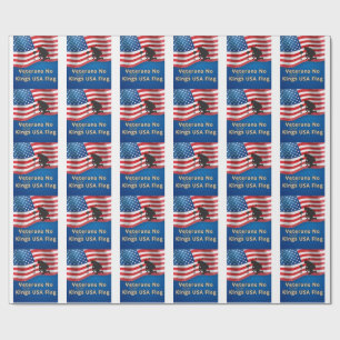 Papel De Regalo Bandera USA Veteranos No Reyes