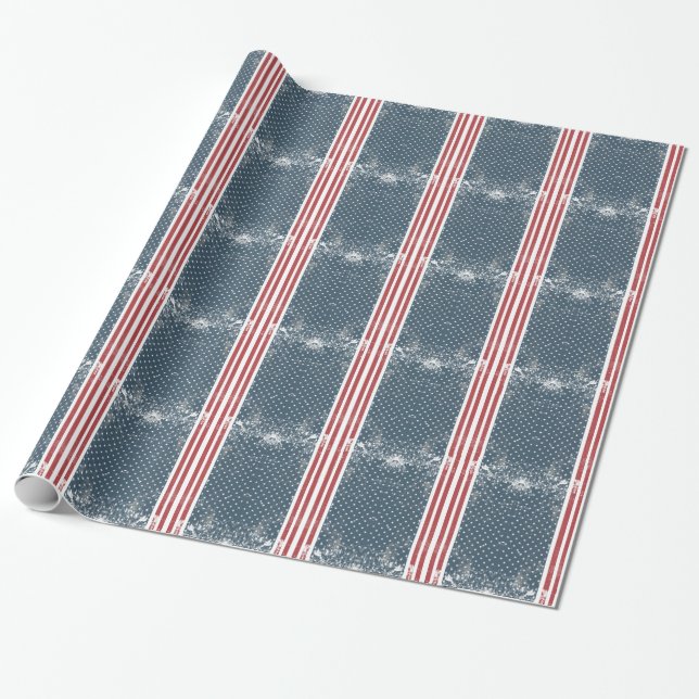 Papel De Regalo bandera vertical americana (Desenrollado)